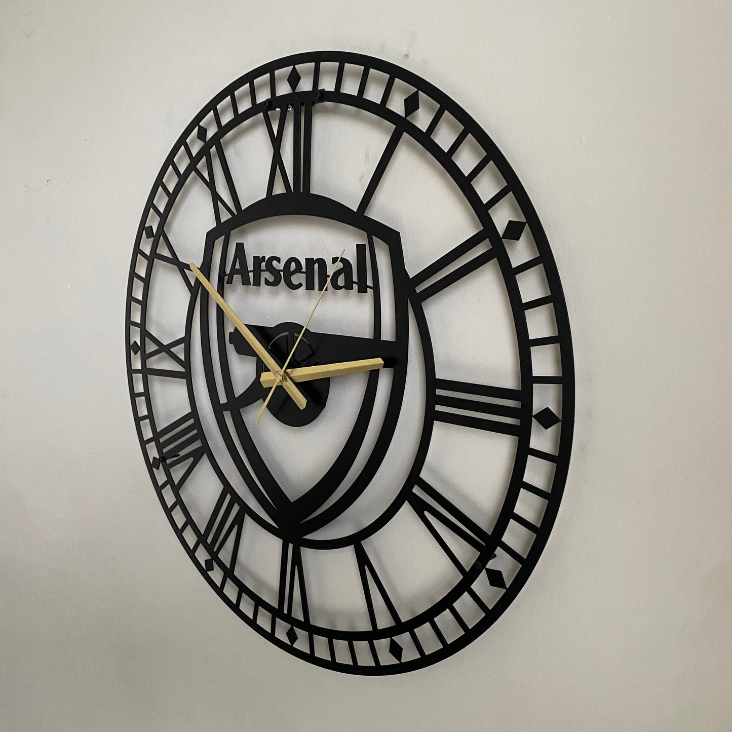 Bespoke Handmade Metal Arsenal Football Clock