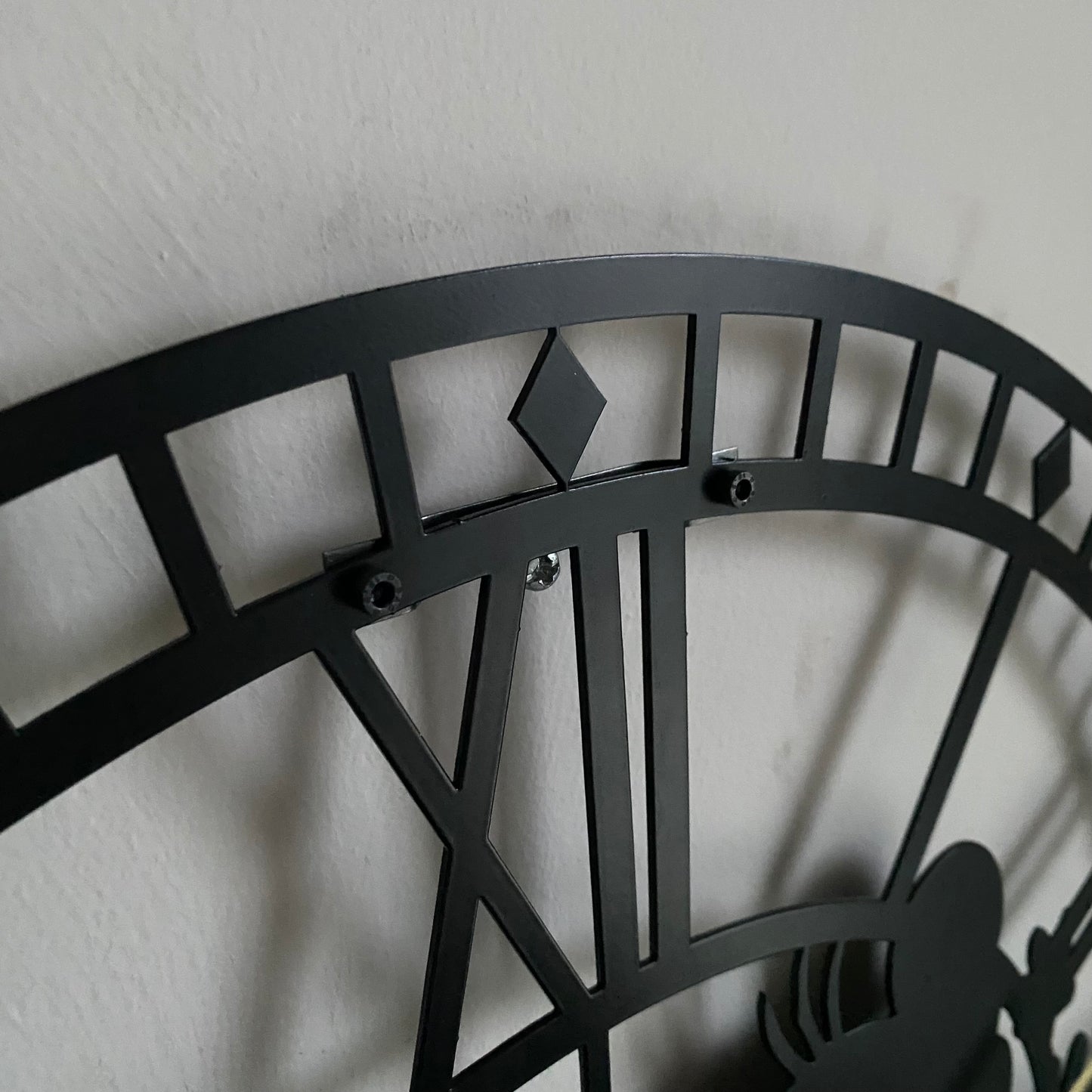Bespoke Handmade Mickey and Minnie Mouse Metal Wall Clock
