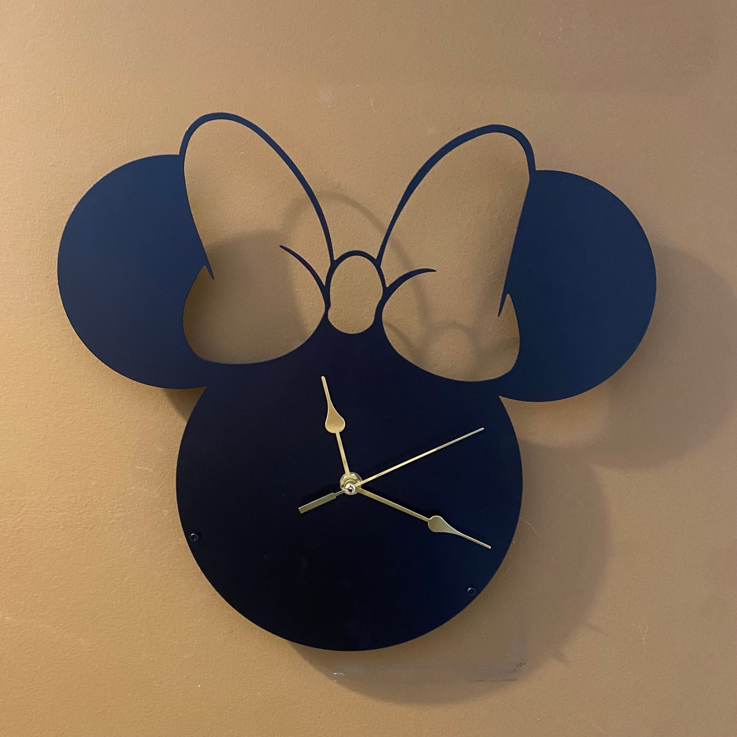 Bespoke Handmade Minnie Mouse Metal Wall Clock