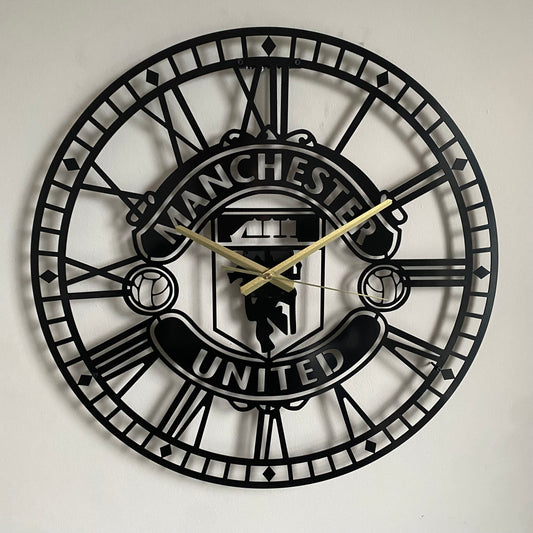 Bespoke Handmade metal Manchester Football Clock