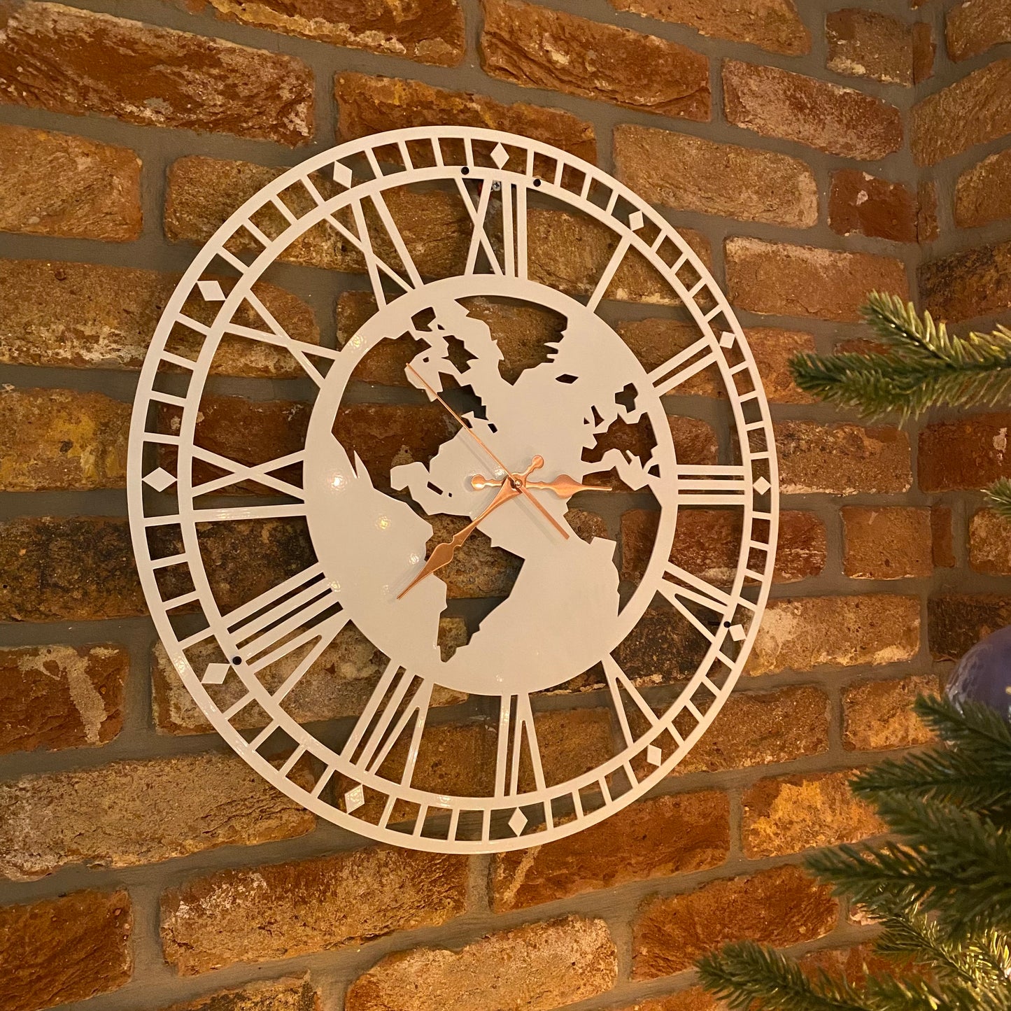 Bespoke Handmade Globe Metal Wall Clock