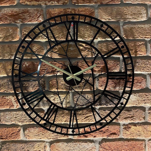 Bespoke Handmade Woodland Metal Wall Clock